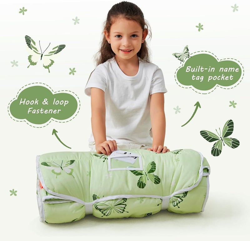 lasoftan Toddler Nap Mat with Pillow and Blanket, Extra Large Rolled Napping Mats,Slumber Bags for Boys Girls,Kids Sleeping Bag for Daycare, Preschool Travel Camping - Image 3